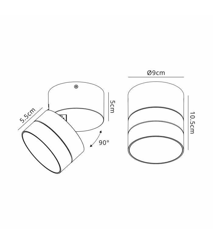 Saler Adjustable Ceiling Spotlight/Wall Light GX53 (Not Included) Rust Brown IP65 2yrs Warranty-3