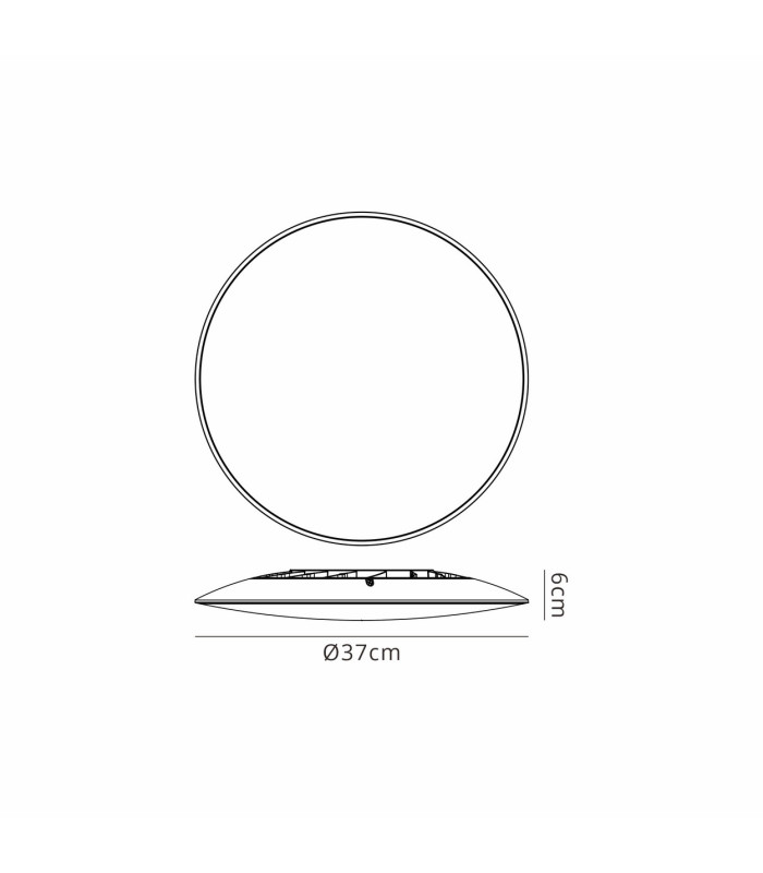 Slim CCT Ceiling 37cm Round 24W LED On Board CCT Switch 3000/4000/5000K 2050lm White 3yrs Warranty-3