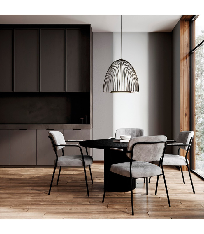 Smart 46cm Pendant 43W LED 3000K 2600lm Sand Black 3yrs Warranty-5
