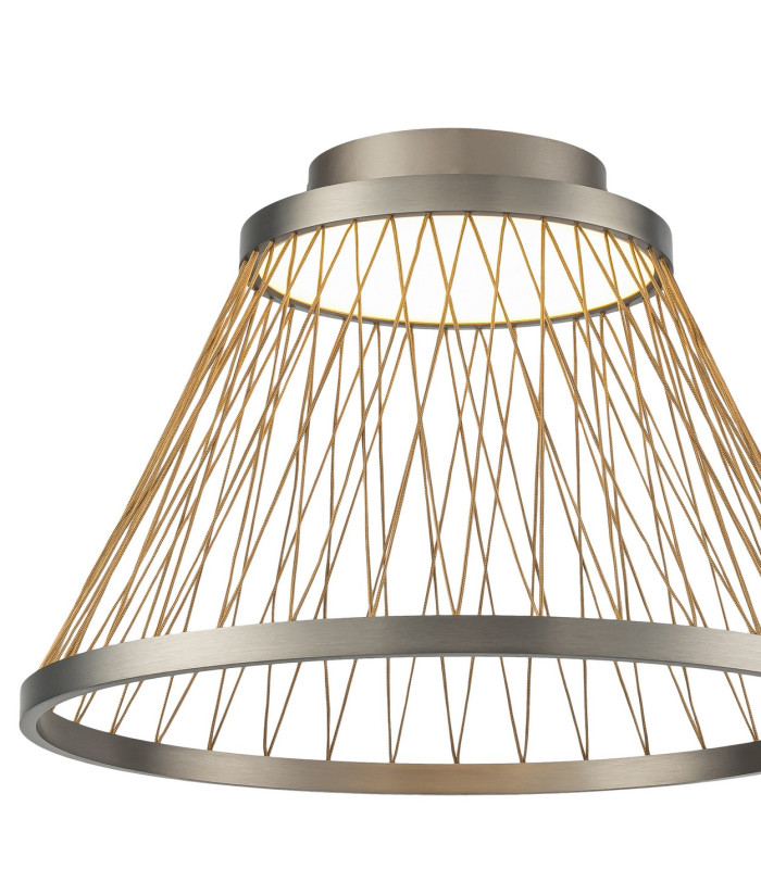 Spider 50cm Ceiling Light 43W LED 3000K 2800lm Matt Brushed Grey/Brown 3yrs Warranty-4