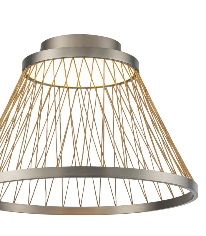 Spider 50cm Ceiling Light 43W LED 3000K 2800lm Matt Brushed Grey/Brown 3yrs Warranty-5