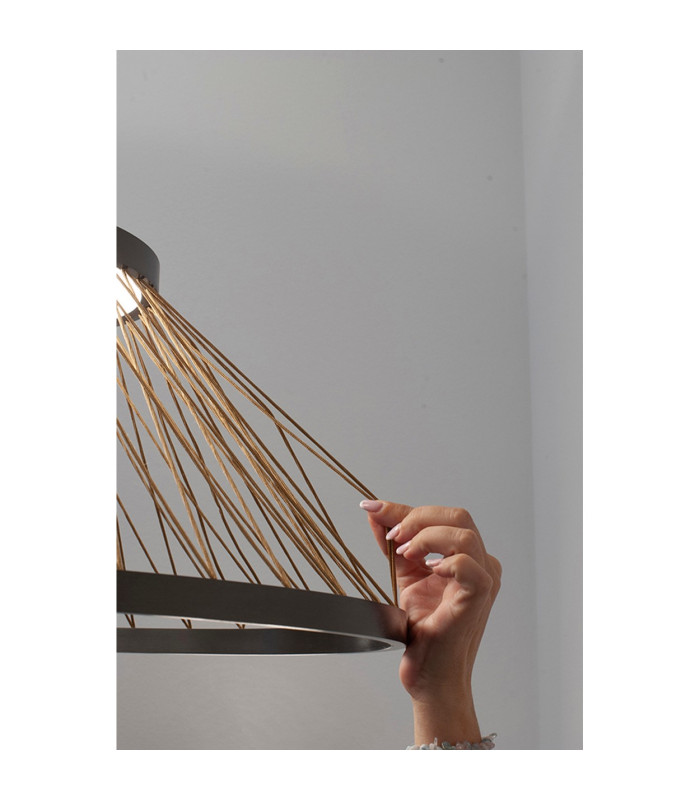 Spider 50cm Ceiling Light 43W LED 3000K 2800lm Matt Brushed Grey/Brown 3yrs Warranty-6