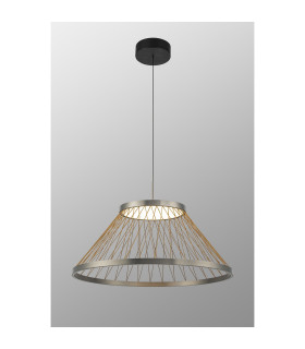 Spider 60cm Pendant 43W LED 3000K 2800lm Matt Brushed Grey/Brown 3yrs Warranty-2