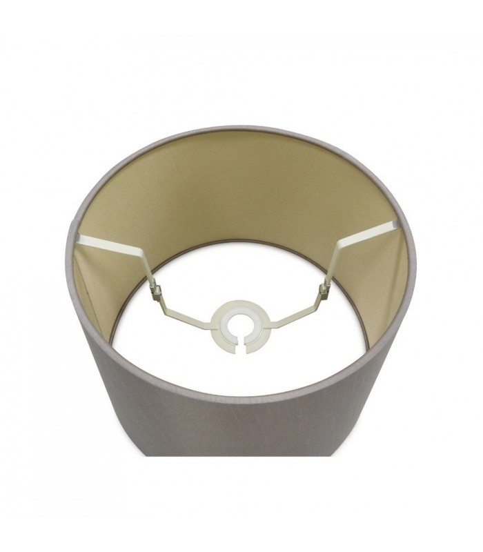 Dual Mount Round Empire, 240, 300 x 170mm Dual Faux Silk Fabric Shade, Taupe, Halo Gold - 4