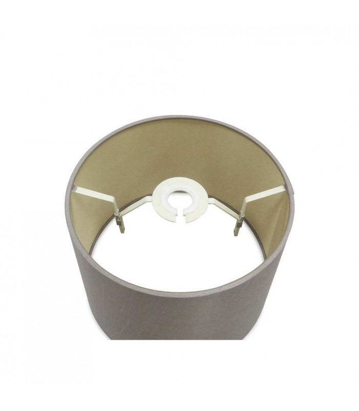 Dual Mount Round Empire, 240, 300 x 170mm Dual Faux Silk Fabric Shade, Taupe, Halo Gold - 5
