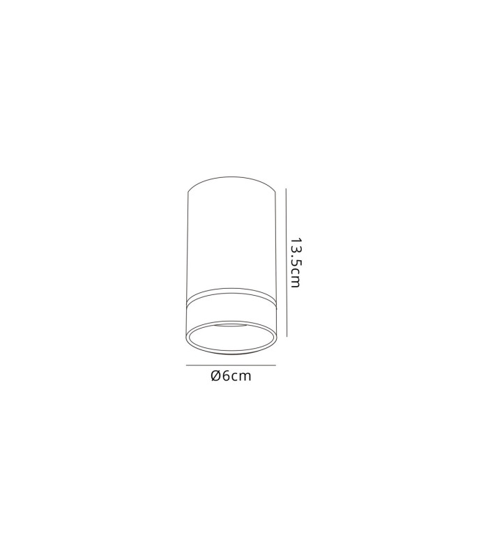 Split 6cm Spotlight GU10 (Not Included) Black-3