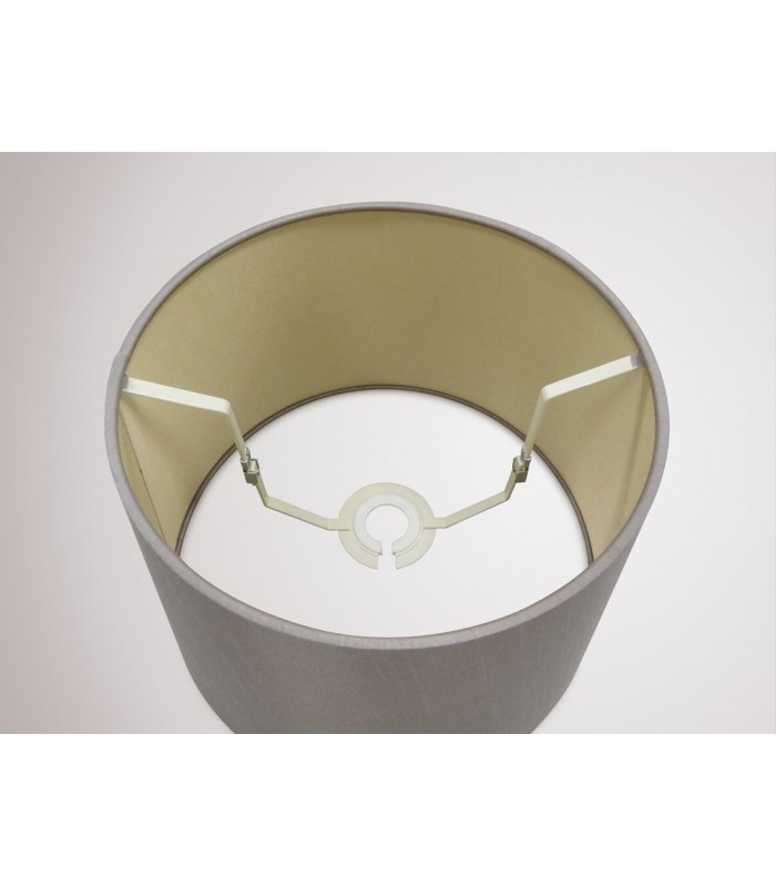 Dual Mount Round Empire, 240, 300 x 170mm Dual Faux Silk Fabric Shade, Taupe, Halo Gold - 9