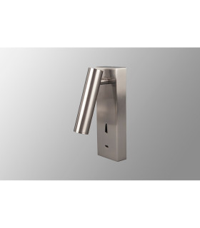 Tarifa III Switched Wall/Reading Light Adjustable With USB-C Socket 3W LED 3000K 210lm Switched Satin Nickel-2