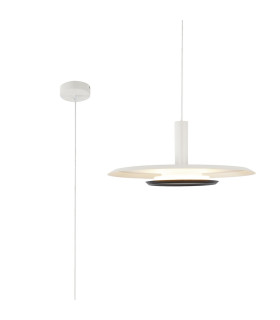 Tina 56cm Pendant 24W LED 3000K 1060lm White/Black 3yrs Warranty-1