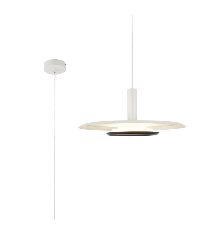 Tina 56cm Pendant 24W LED 3000K 1060lm White/Black 3yrs Warranty-1
