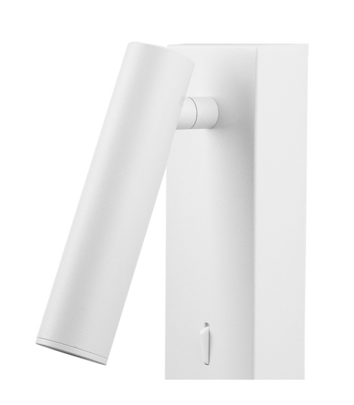Tarifa III Switched Wall/Reading Light Adjustable With USB-C Socket 3W LED 3000K 210lm Switched White-4