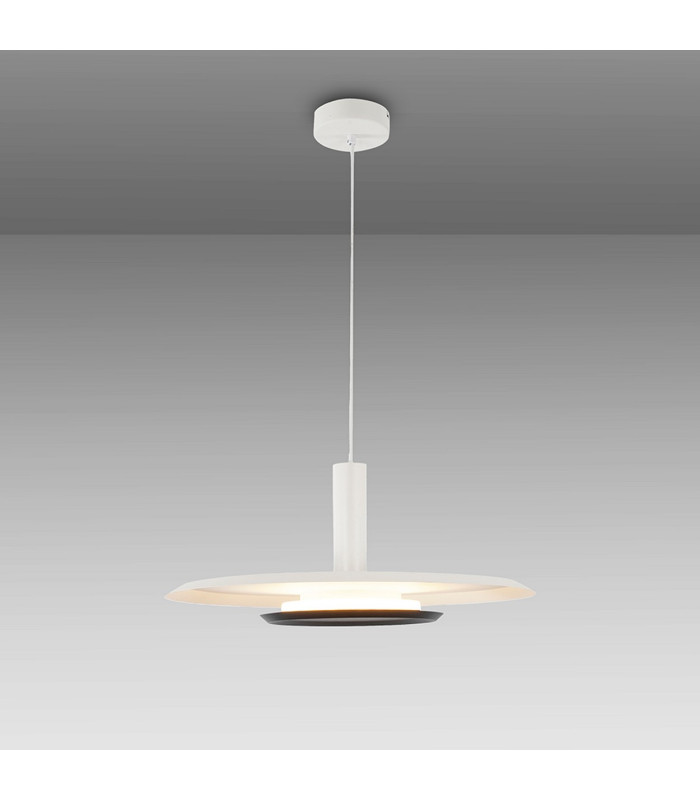 Tina 56cm Pendant 24W LED 3000K 1060lm White/Black 3yrs Warranty-2
