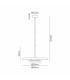 Tina 56cm Pendant 24W LED 3000K 1060lm White/Black 3yrs Warranty-3