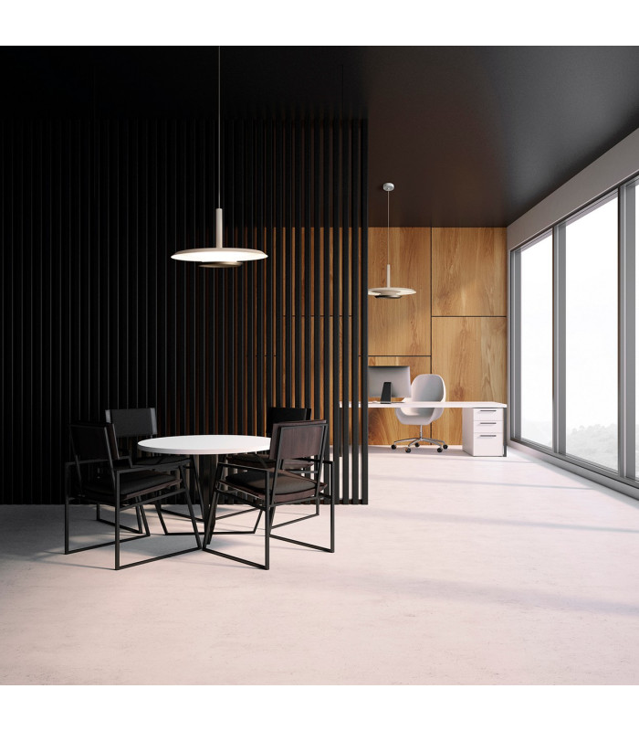 Tina 56cm Pendant 24W LED 3000K 1060lm White/Black 3yrs Warranty-4