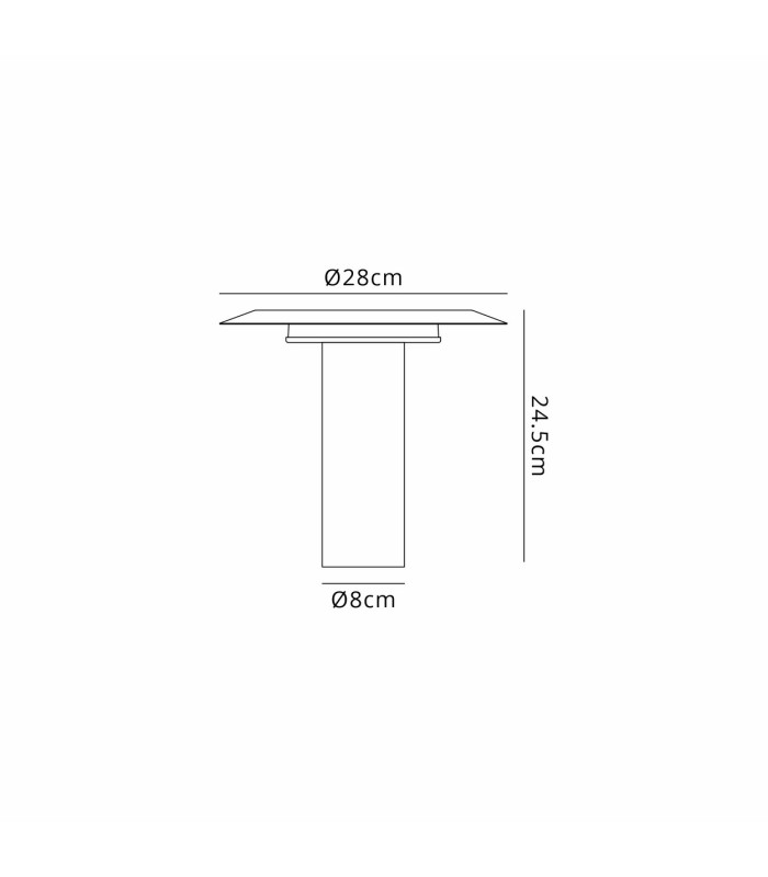Tina 24.5cm Table Lamp 12W LED 3000K 560lm White/Black 3yrs Warranty-3