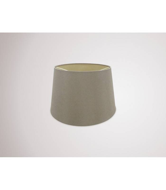 Dual Mount Round Empire, 280, 350 x 220mm Dual Faux Silk Fabric Shade, Taupe, Halo Gold - 2