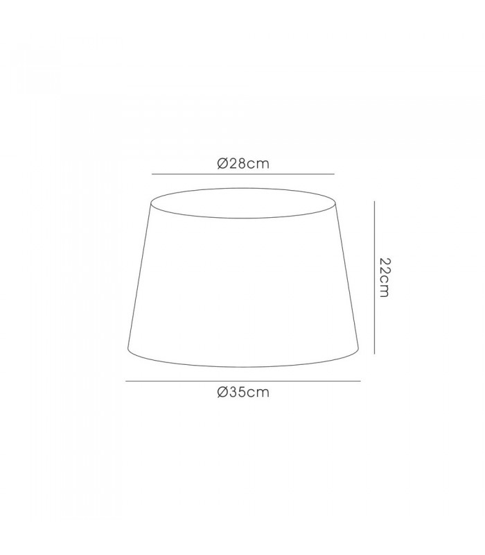 Dual Mount Round Empire, 280, 350 x 220mm Dual Faux Silk Fabric Shade, Taupe, Halo Gold - 3