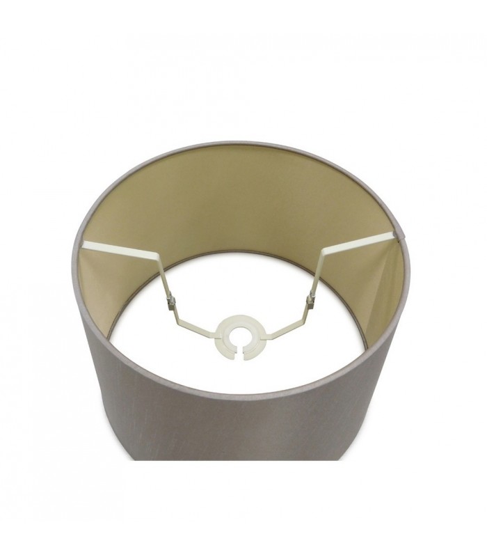 Dual Mount Round Empire, 280, 350 x 220mm Dual Faux Silk Fabric Shade, Taupe, Halo Gold - 4