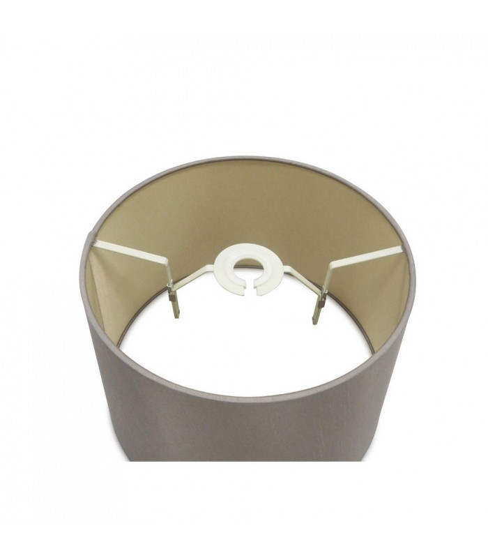 Dual Mount Round Empire, 280, 350 x 220mm Dual Faux Silk Fabric Shade, Taupe, Halo Gold - 5