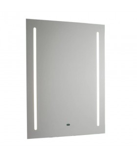 1 Light Illuminated Bathroom Shaver Mirror Matt Silver Effect Paint IP44 - 1