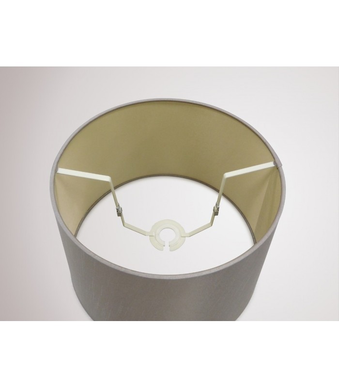 Dual Mount Round Empire, 280, 350 x 220mm Dual Faux Silk Fabric Shade, Taupe, Halo Gold - 9