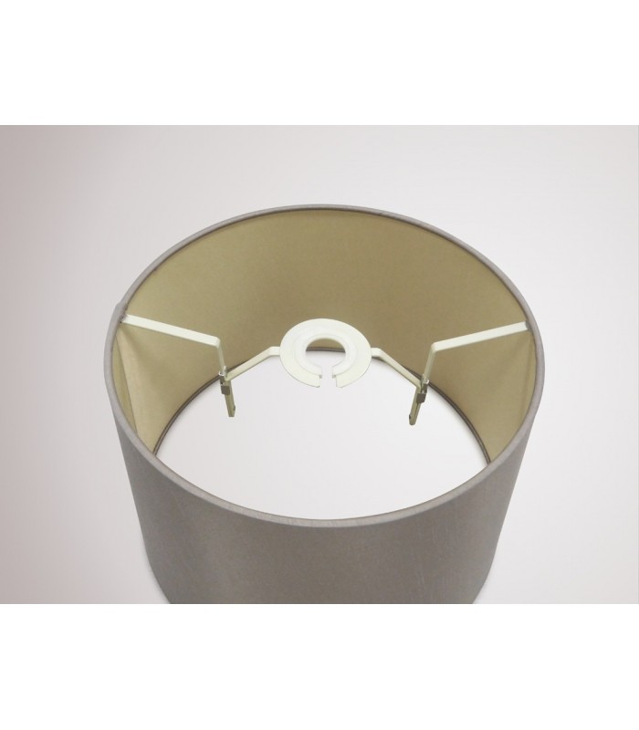 Dual Mount Round Empire, 280, 350 x 220mm Dual Faux Silk Fabric Shade, Taupe, Halo Gold - 10