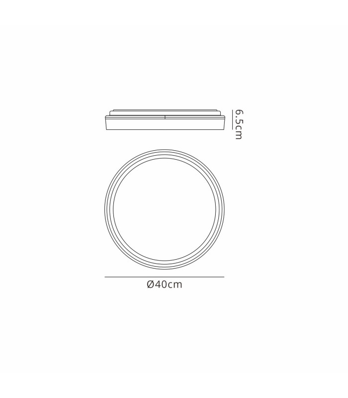 Verona 40cm Round Ceiling 40W LED With Remote Control 2700K-5000K 5400lm Grey 3yrs Warranty-3