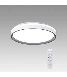 Verona 50cm Round Ceiling 55W LED With Remote Control 2700K-5000K 7350lm Grey 3yrs Warranty-2