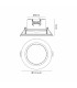 Yucatan Recessed Spotlight 10W LED 2700/3000/4000K CCT 1000lm White IP65 Cut Out 85mm Driver Included-3