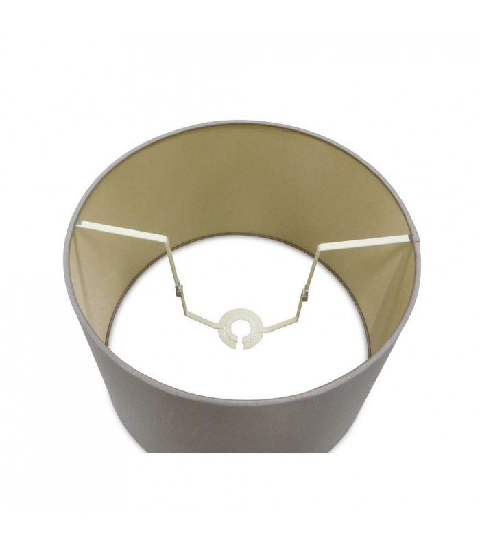 Dual Mount Round Empire, 320, 400 x 260mm Dual Faux Silk Fabric Shade, Taupe, Halo Gold - 4