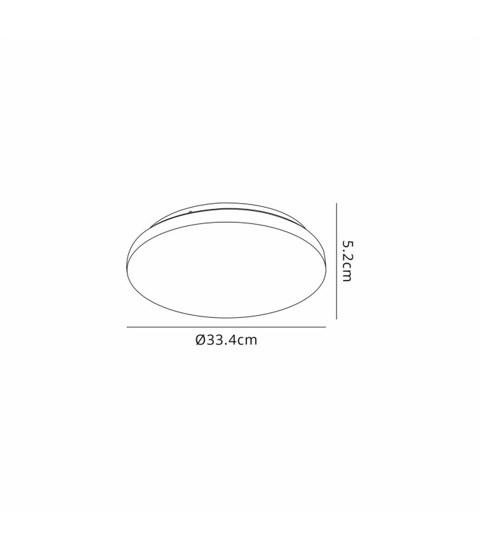 Zero CCT 33.4cm Ceiling 33cm Round 24W LED On Board CCT Switch 3000/4000/5000K 2040lm White 3yrs Warranty-3