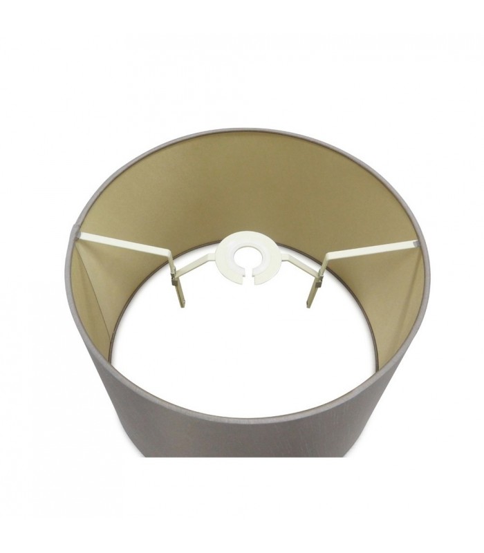 Dual Mount Round Empire, 320, 400 x 260mm Dual Faux Silk Fabric Shade, Taupe, Halo Gold - 5