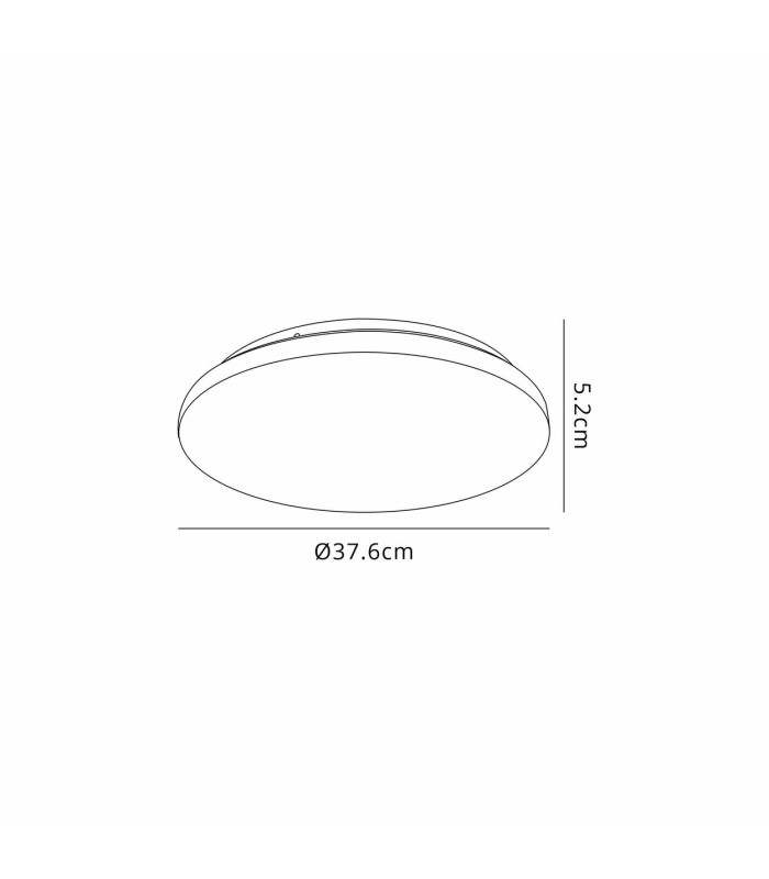 Zero CCT 37.6cm Ceiling 37.5cm Round 32W LED On Board CCT Switch 3000/4000/5000K 2720lm White 3yrs Warranty-3