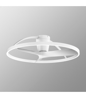 Nepal II 75cm 32W LED Dimmable Light With 32W DC Reversible Fan White Finish Remote Control 4000lm-2