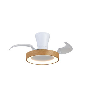 Niseko Fan XS 33cm 25W LED Dimmable Ceiling Light With 25W DC Fan 2700-5000K Remote Control 2500lm Wood/White-1