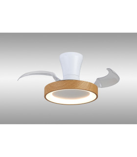 Niseko Fan XS 33cm 25W LED Dimmable Ceiling Light With 25W DC Fan 2700-5000K Remote Control 2500lm Wood/White-2