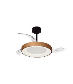 Niseko Fan S 40cm 45W LED Dimmable Ceiling Light With 25W DC Fan 2700-5000K Remote Control 5000lm Gold/Black-1