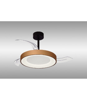 Niseko Fan S 40cm 45W LED Dimmable Ceiling Light With 25W DC Fan 2700-5000K Remote Control 5000lm Gold/Black-2