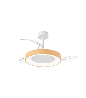 Niseko Fan S 40cm 45W LED Dimmable Ceiling Light With 25W DC Fan 2700-5000K Remote Control 5000lm Wood-1