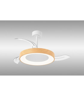 Niseko Fan S 40cm 45W LED Dimmable Ceiling Light With 25W DC Fan 2700-5000K Remote Control 5000lm Wood-2