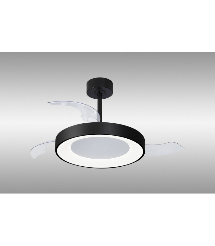 Niseko Fan M 49cm 50W LED Dimmable Ceiling Light With 30W DC Fan 2700-5000K Remote Control 5500lm Black-2