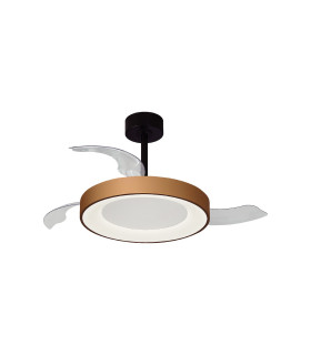 Niseko Fan M 49cm 50W LED Dimmable Ceiling Light With 30W DC Fan 2700-5000K Remote Control 5500lm Gold/Black-1
