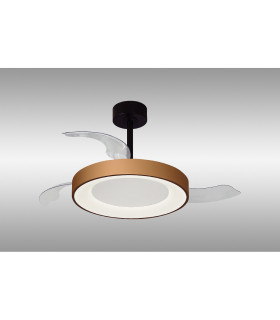Niseko Fan M 49cm 50W LED Dimmable Ceiling Light With 30W DC Fan 2700-5000K Remote Control 5500lm Gold/Black-2