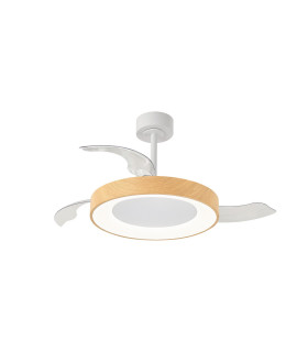 Niseko Fan M 49cm 50W LED Dimmable Ceiling Light With 30W DC Fan 2700-5000K Remote Control 5500lm Wood-1