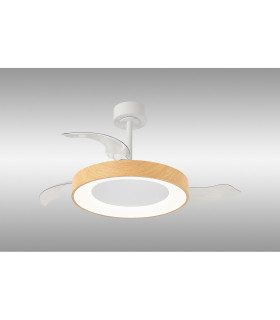 Niseko Fan M 49cm 50W LED Dimmable Ceiling Light With 30W DC Fan 2700-5000K Remote Control 5500lm Wood-2
