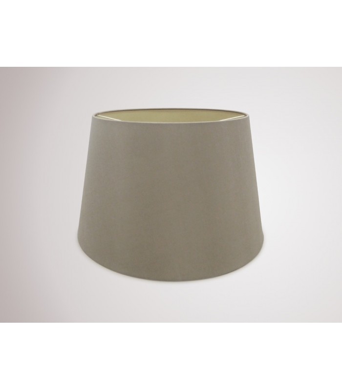Dual Mount Round Empire, 350, 450 x 280mm Dual Faux Silk Fabric Shade, Taupe, Halo Gold - 2