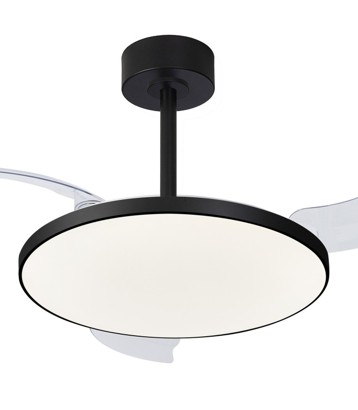 Slim Fan 50cm 50W LED Dimmable Ceiling Light With 30W DC Fan 2700-5000K Remote Control 5500lm Black-4