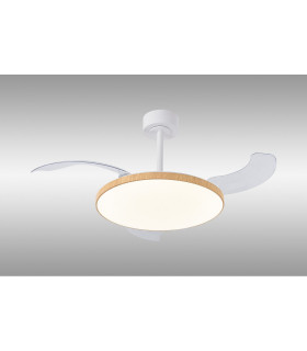 Slim Fan 50cm 50W LED Dimmable Ceiling Light With 30W DC Fan 2700-5000K Remote Control 3500lm Wood-2