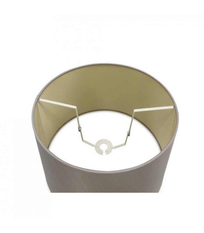 Dual Mount Round Empire, 350, 450 x 280mm Dual Faux Silk Fabric Shade, Taupe, Halo Gold - 4