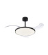 Slim Fan Mini 40cm 45W LED Dimmable Ceiling Light With 25W DC Fan 2700-5000K Remote Control 5000lm Black-1